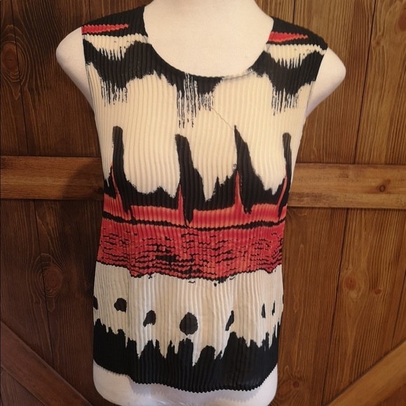 ⭐️5/$20 Patterned semi sheer blouse and top 2pc set bundle western salmon - Picture 5 of 9